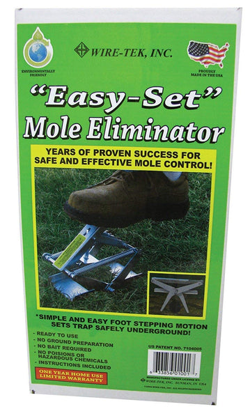Wire Tek 1001 Easyset Mole Eliminator Trap (2 Pack), Scissor Mole Trap, Mole Traps That Kill Best, Mole Killer for Lawns,  Mole Traps for Lawns - MADE IN THE USA!!- Used, Very Good