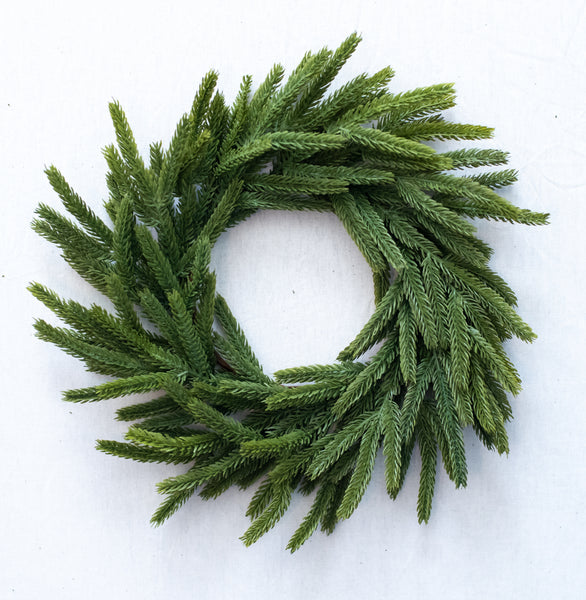 Vita Domi 12" Real Touch Norfolk Pine Wreath, Christmas Wreaths for Front Door Outside, Green Wreath Christmas, Faux Cedar Wreath, Window Wreaths, Evergreen Wreath, Norfolk Wreath, Chair Wreath / 26 Tips