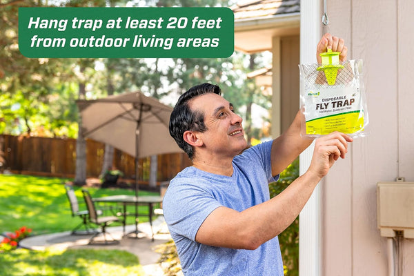 RESCUE! Outdoor Disposable Hanging Fly Trap 8 Pack