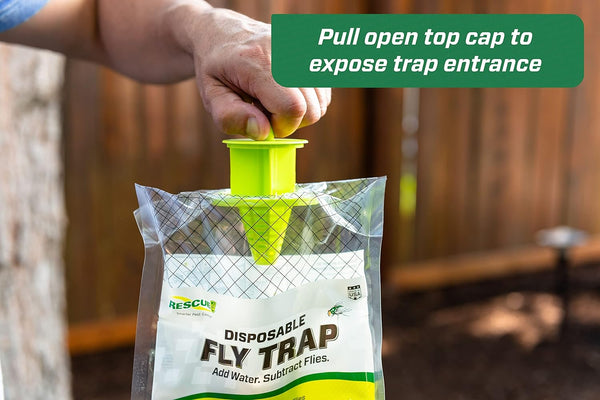 RESCUE! Outdoor Disposable Hanging Fly Trap 8 Pack